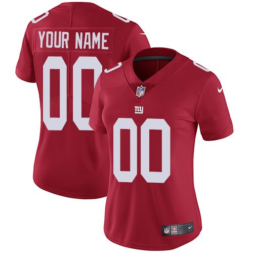2019 NFL Women Nike New York Giants Alternate Red Customized Vapor jersey